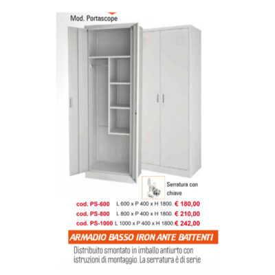 Armadio in ferro portascope grande