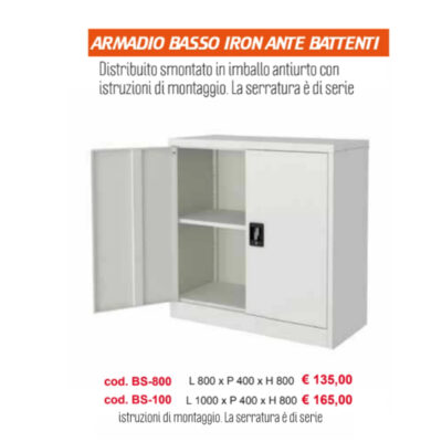 Armadio in ferro basso grande